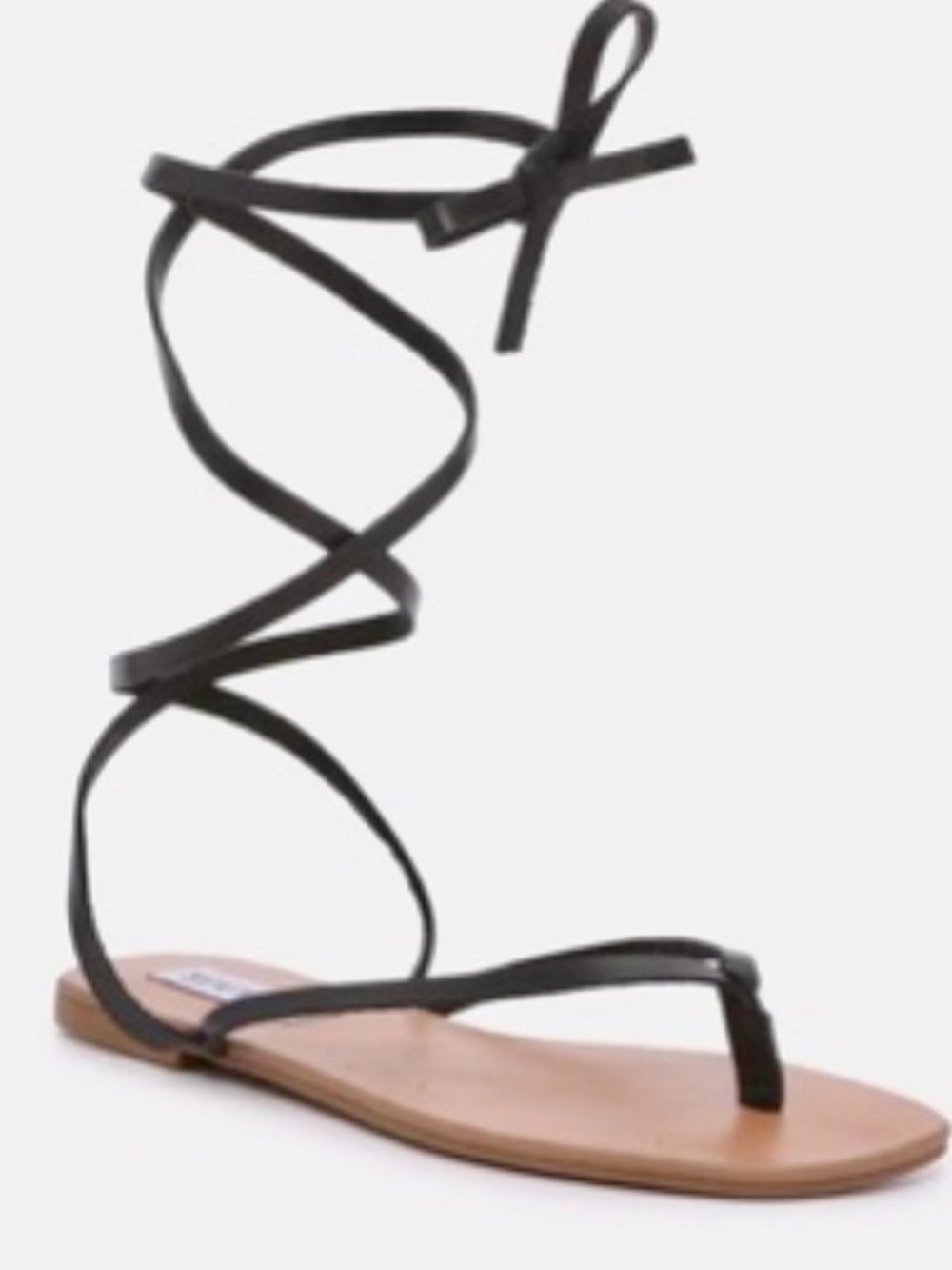 Steve Madden Black Lace-Up Sandals